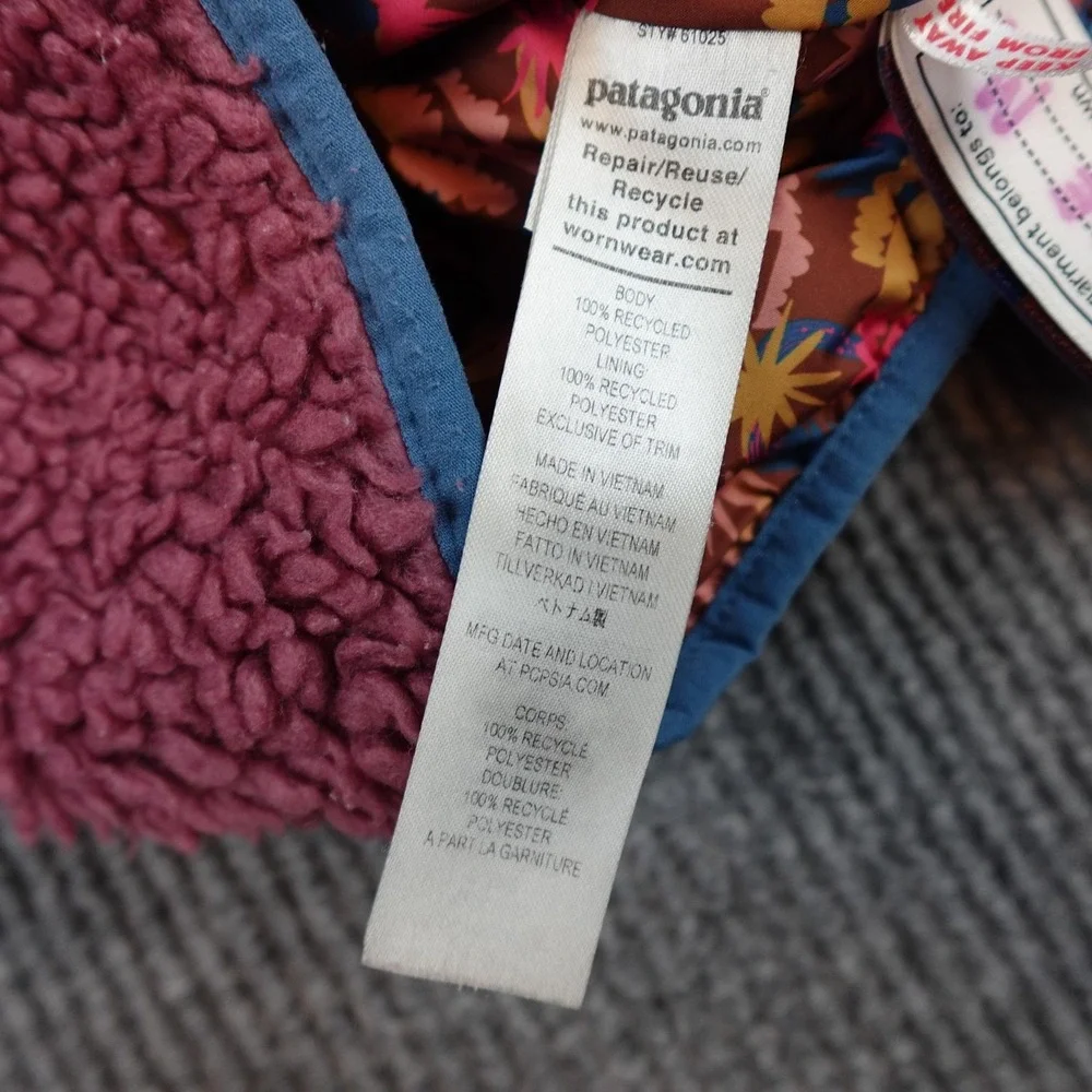 Patagonia Baby Retro X Fleece Jacket Girls 5T Pink Sherpa Lined Full Zip 61025